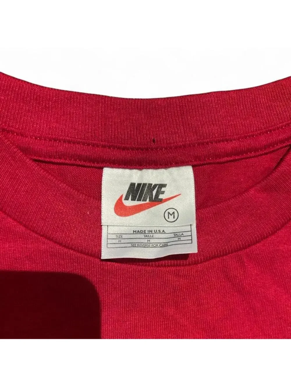 Vintage 90s Nike Logo Red Graphic Tee